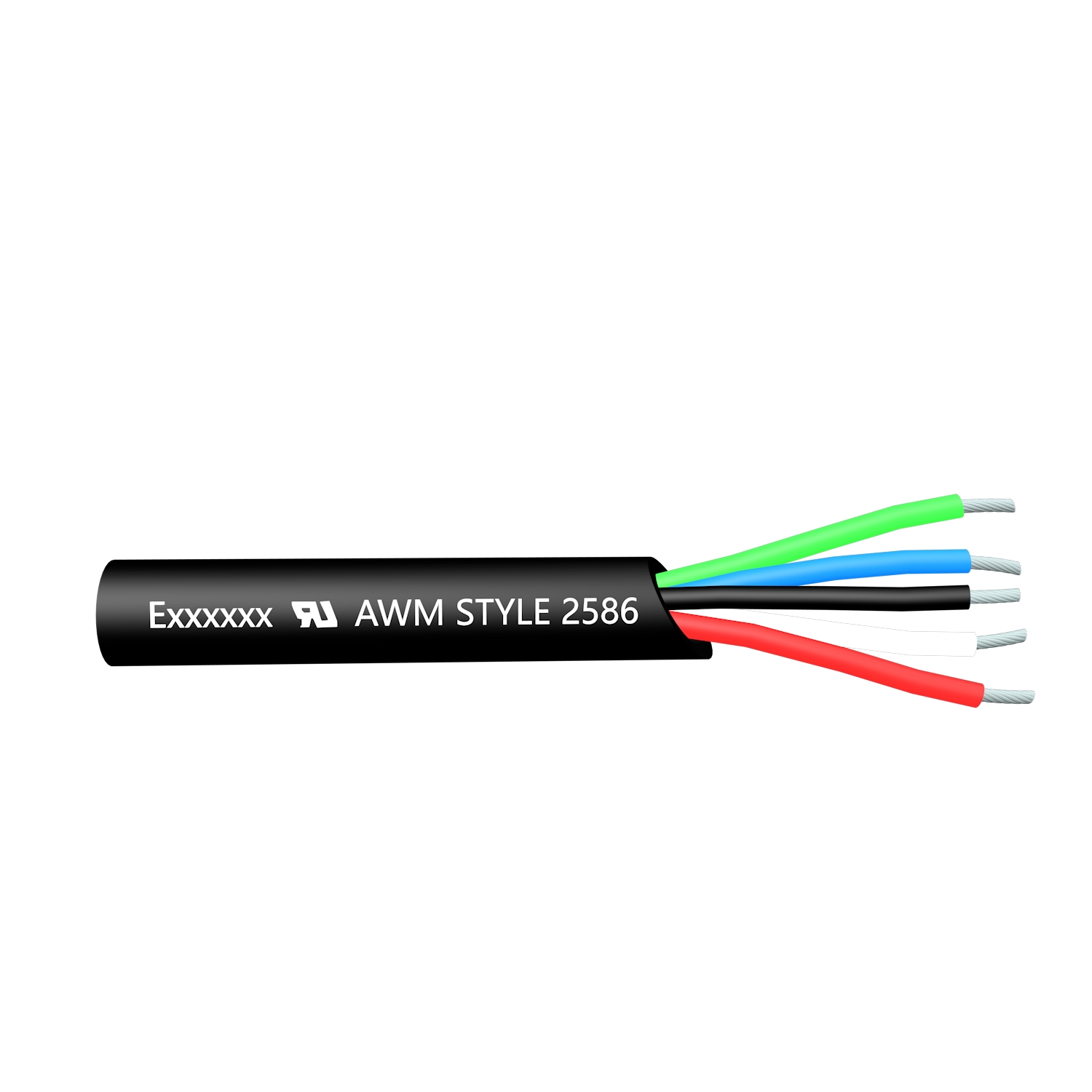UL2586 Bainha de PVC para cabo de controle com tela flexível 105 ℃ 600V